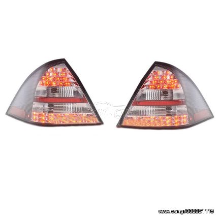 Πισινά Φανάρια Set Για Mercedes-Benz C-Class W203 00-04 Led Μαύρα Sonar