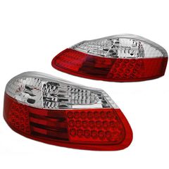 Πισινά Φανάρια Set Για Porsche Boxster 986 96-04 Led Κόκκινο/Crystal Depo