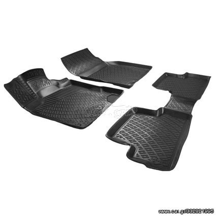 Πατάκια Σκαφάκια 3D Από Λάστιχο Tpe Για Nissan Qashqai 2007-2013/ 2014- Rizline 4 Τεμάχια Μαύρα