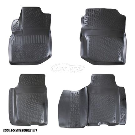 Πατάκια Σκαφάκια 3D Από Λάστιχο Tpe Για Honda Jazz/ Honda Fit 2007-2014 Rizline 4 Τεμάχια Μαύρα