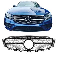 Μάσκα Για Mercedes-Benz E-Class W213 16-19 Diamond Look Χρώμιο/Μαύρο 1 Τεμάχιο