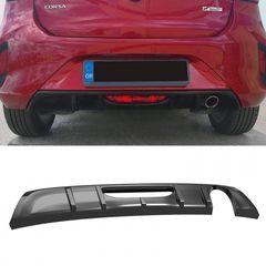 Diffuser Πίσω Προφυλακτήρα Για Opel Corsa F 2019+ Μαύρο Γυαλιστερό Από Abs Πλαστικό 1 Τεμάχιο