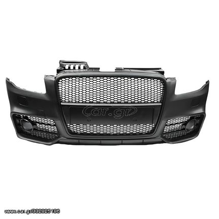 Μπροστινός Προφυλακτήρας Για Audi A4 B7 04-08 RS4 Look Με Μαύρη Ματ Κυψελωτή Μάσκα