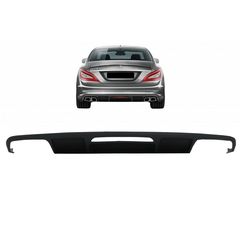 Diffuser Πίσω Προφυλακτήρα Για Mercedes-Benz Cls W218 11-18 CLS63 Amg Look Με 2 Διπλές Εξατμίσεις Δεξιά & Αριστερά Από Abs Πλαστικό 1 Τεμάχιο