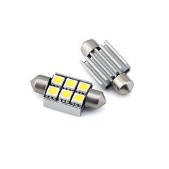 Λάμπα Led Σωληνωτή 39mm 6 Leds 12volt Canbus Λευκό Φως 1 Τεμάχιο