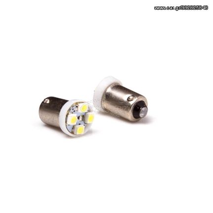 Λάμπα Led BA9S T4W 12volt 4 Led 0.65watt Λευκή 6000k 1 Τεμάχιο