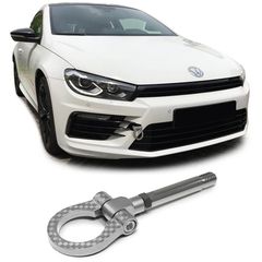 Γάντζος Ρυμούλκησης Tow Hook Carbon Ασημί Για Vw Golf Scirocco Passat / Seat Ibiza Leon