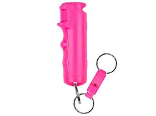2 in 1 Pepper Spray Gel Sabre F15-PUSG-W2 Pink με Σφυρίχτρα Ασφαλείας και Κρίκο Απελευθέρωσης 