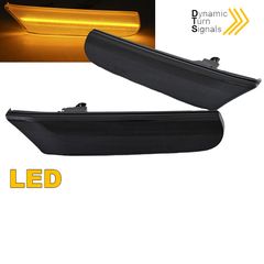 Πλαϊνά Φλας Φτερού Για Porsche 911 996 99-04 / Boxster 986 96-04 Led Dynamic Φιμέ 2 Τεμάχια