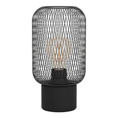 Φωτιστικό Επιτραπέζιο Μονόφωτο Ø150xH285mm 1xE27 Ατσάλι Μαύρο Eglo Wrington 43096