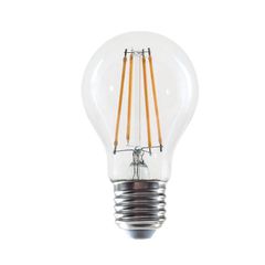 Διακοσμητική λάμπα led filament Ε27 Α60 6W 230V 6500k ψυχρό λευκό φως 840 lumen διάφανη