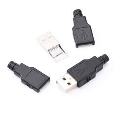 USB 2.0 Type A 4P Male Seat Three Piece Set