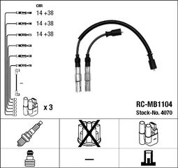 Μπουζοκαλώδια & εξαρτήματα σύνδεσης NGK 4070