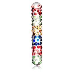 Πολύχρωμο Γυάλινο Ομοίωμα Πέους Glass Dildo 17.5 cm - Guilty Toys