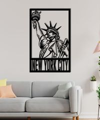 New York | Wally Metal Art - Κανονικό (80 εκ. * 52 εκ. * 1,5 χιλ.), Χωρίς βαφή - σίδερο - Wally - 6111