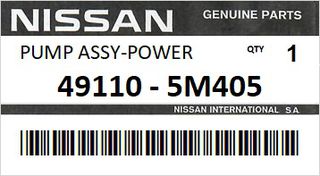 Αντλία Υδραυλικού Τιμονιού NISSAN ALMERA N16 JAPAN 2000-2001 - TINO V10 2000-2005 ENGINE QG18DE SR20DE #491105M405