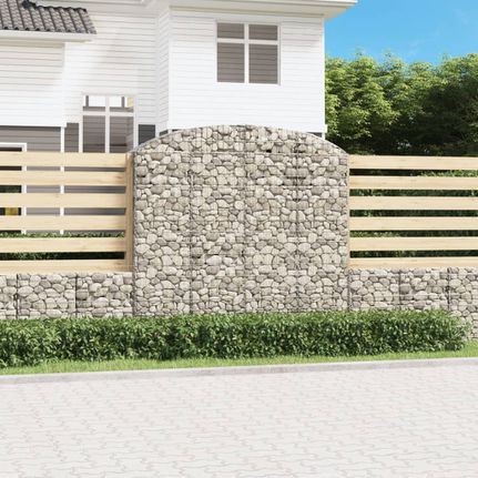 Συρματοκιβώτιο Τοξωτό 200x50x180/200εκ. από Γαλβανισμένο Χάλυβα 153479