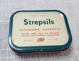 Vintage Strepsils Antiseptic Lozenges Κουτι
