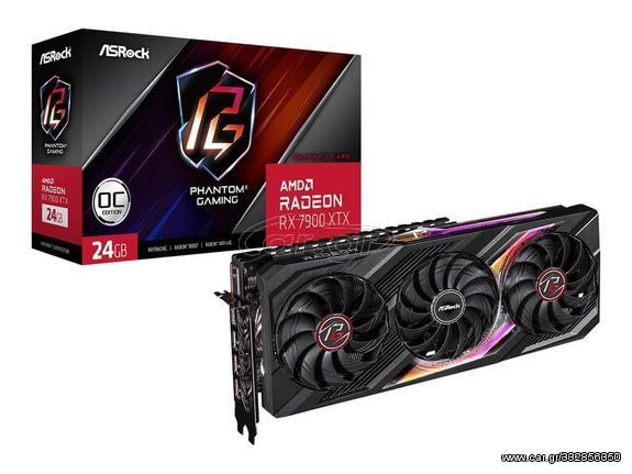 ASRock Radeon RX 7900 XTX 24GB GDDR6 Phantom Gaming OC Κάρτα Γραφικών (RX7900XTX PG 24GO) - Πληρωμή και σε έως 9 δόσεις