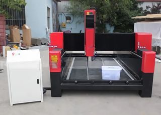 CNC Μάρμαρου Γρανίτη 130χ250 4axis με δυνατότητα 2m φ30  περιστροφικής χάραξης 5,5Kw υδρόψυκτη κεφαλή-thumb-2