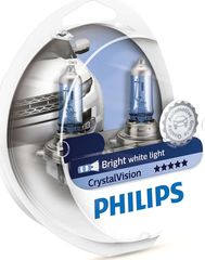 ΛΑΜΠΕΣ PHILIPS H4 Crystal Vision 12V 60/55W 4300K 2τμχ