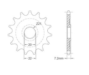 ΓΡΑΝΑΖΙΑ ΚΙΝΗΣΗΣ RK C4010-Z13 (JTF1323SC) CRF250'04-16-CR125