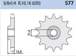 ΓΡΑΝΑΖΙΑ ΚΙΝΗΣΗΣ RK C4086-Z15 (JTF577) XT600E '90-03