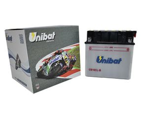 Μπαταρία UNIBAT CB16CL-B-SM  (YB16CL-B) -+ με Υγρά CCA240
