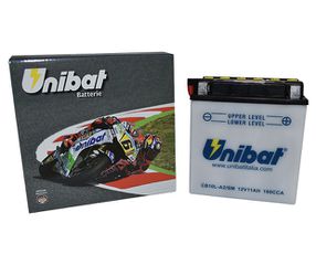 Μπαταρία UNIBAT CB10L-A2-SM  (YB10L-A2) -+ με Υγρά CCA160