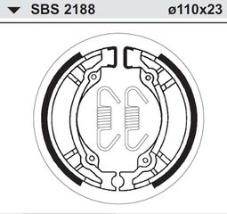 Σιαγώνες SBS 2188 110X23 EBC897 PGO50/100RR,SYM125/250,TR50STREET MAGIC,AD100