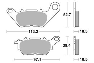 Τακάκια SBS 932HF FA662 Πίσω YZF250R25,YZF321R3,MT-03/321,MT-25/250
