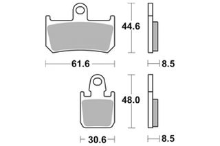 Τακάκια SBS 839RS/RST FA442/4 FR RACING YZF1000R1'07-14,YZF1000R1 ABS'12-14,MT01'07-16