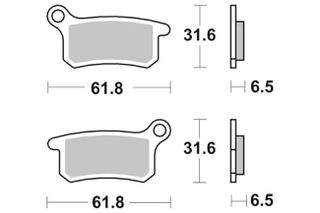 Τακάκια SBS 783SI FA357 KTM/SX65/85'02-11