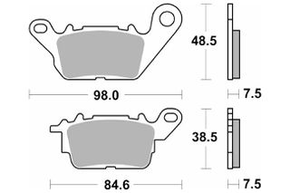 Τακάκια SBS 226HM FA694 Εμπρός N-MAX155'15-18,CRYPTON-S115'18,XCITING400I'12