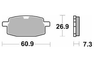 Τακάκια SBS 111HF SFA169 PEUGEOT/V-CLIC50, YAMAHA/JOG50