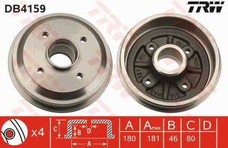 Ρουλεμάν τροχού TRW DB4159