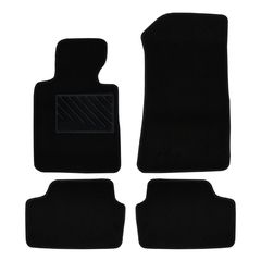 Πατάκια δαπέδου μοκέτας Tuft μαύρα για BMW 1 Series (E87) 4τμχ
