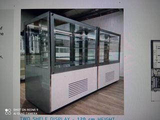 ΠΡΟΣΦΟΡΑ!!! ΝΕΑ MODULAR 2023, VK-168-2D Βιτρίνα Ζαχαροπλαστικής, delicatessen, πολλαπλών εφαρµογών με δύο ράφια 160 x 80 x 120