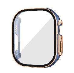 Θήκη PC Full Glass Screen Protector Apple Watch Ultra (49mm) Μπλε / Χρυσό