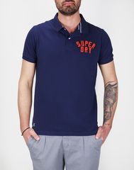 Superdry Ανδρική Βαμβακερή Μπλούζα Polo "VINTAGE SUPER" Σκούρο Μπλε Regular Fit (M1110349A-ADQ) (100% Βαμβάκι)