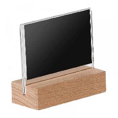Κιτ σήμανσης "T" 3τμχ διαστάσεων 4x6cm Plexiglass με μαύρη κάρτα και βάση οξιά 2 όψεων