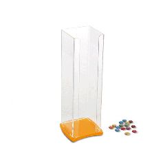 Κυπελοθήκη Plexiglass για μεσαίο κύπελο (2-3 Μπάλες) σε διαφανές, σατινέ κίτρινο