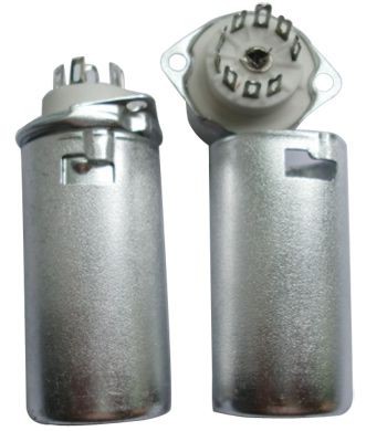 Noval 9pin socket, Ceramic, with skirt and shield - TAD