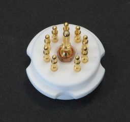 Noval 9-pin socket for Valve, ceramic with gold plated contacts - TAD