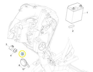 Κόρνα Aprilia SR Compact GT 200 E5 2021 (EMEA) RP8MD CM071821