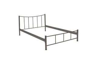 Κρεβάτι "REST"  διπλό από μέταλλο σφυρήλατο σε γκρι χρώμα 150x200 594-00146