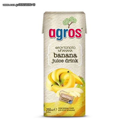 ΧΥΜΟΣ AGROS ΜΠΑΝΑΝΑ 250ml