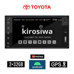 KIROSIWA Toyota 2+32GB Android οθόνη αυτοκινήτου 7'' ιντσών (GPS Bluetooth Celica RAV4 Hilux Urban Cruiser RAV 4 IQ MR2 Prius WI-FI Youtube Playstore Spotify USB ραδιόφωνο ΟΕΜ εργοστασιακού τύπου 4x60