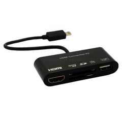 MHL Micro USB 11pin MHL to HDMI OTG Micro SD Card Reader Connection Kit HDTV Adapter
