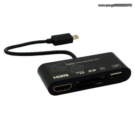 MHL Micro USB 11pin MHL to HDMI OTG Micro SD Card Reader Connection Kit HDTV Adapter